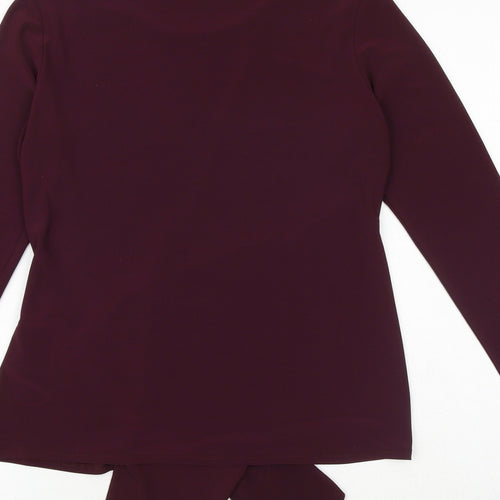 Dorothy Perkins Womens Red Polyester Basic T-Shirt Size 12 Boat Neck - Front Detail