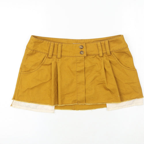 BDG Womens Yellow Polyester Mini Skirt Size M Zip