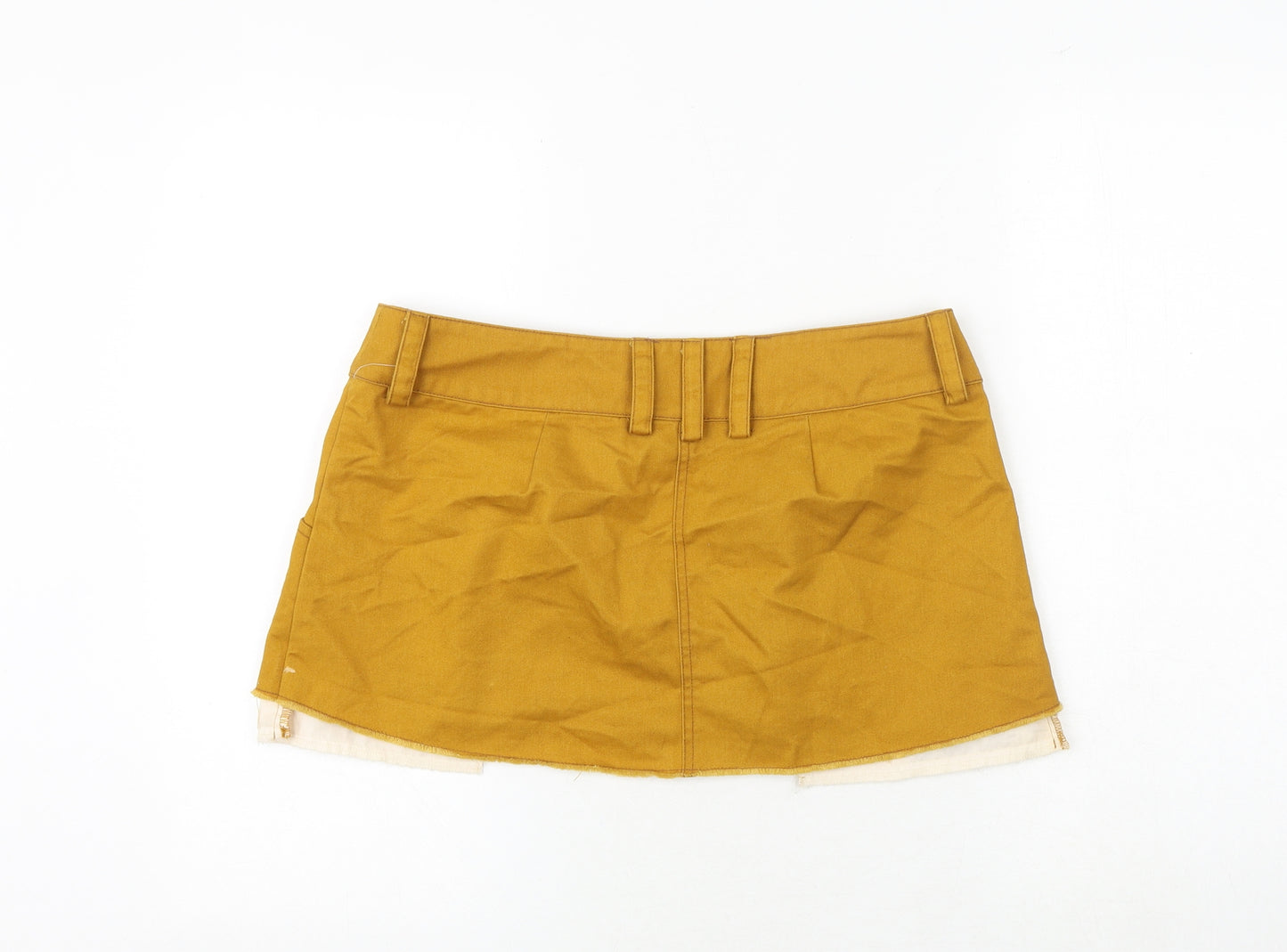 BDG Womens Yellow Polyester Mini Skirt Size M Zip