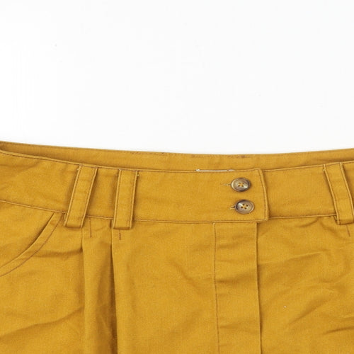 BDG Womens Yellow Polyester Mini Skirt Size M Zip
