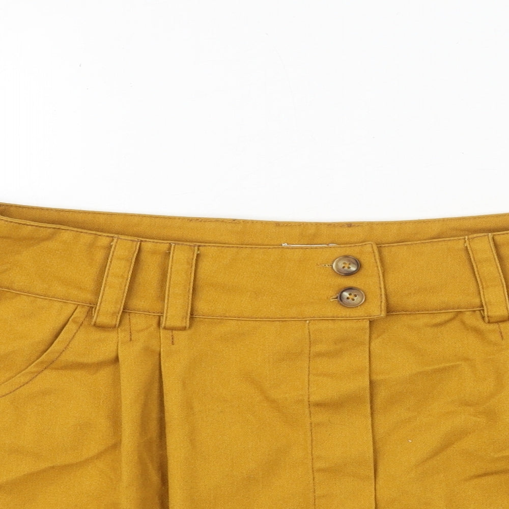 BDG Womens Yellow Polyester Mini Skirt Size M Zip