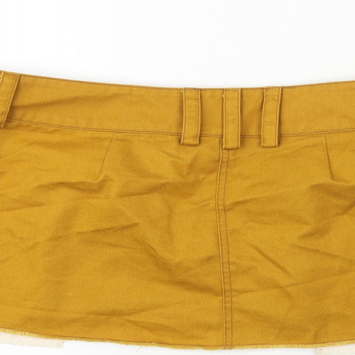BDG Womens Yellow Polyester Mini Skirt Size M Zip