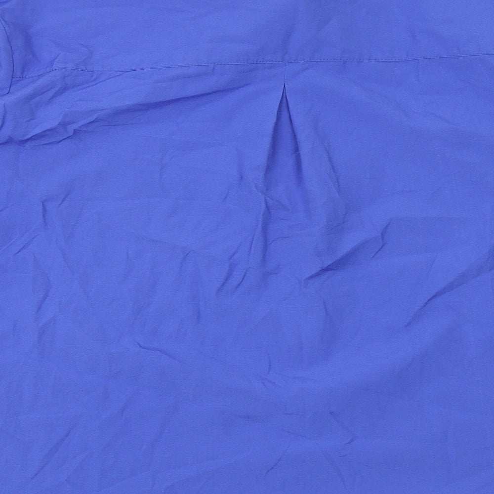 Select Womens Blue Cotton Basic Button-Up Size 10 Collared