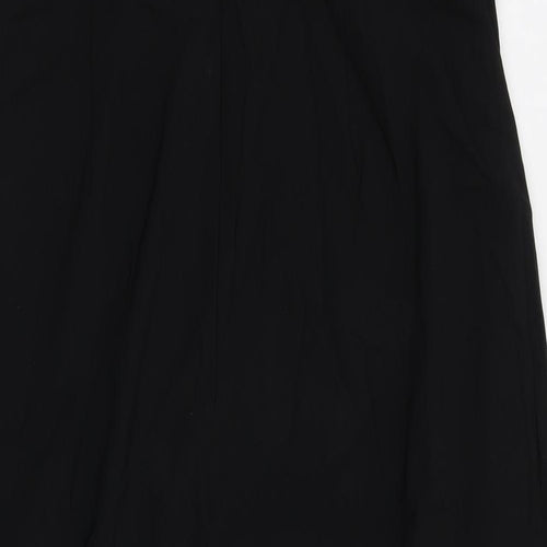 Marks and Spencer Womens Black Viscose A-Line Size 18 Off the Shoulder Zip
