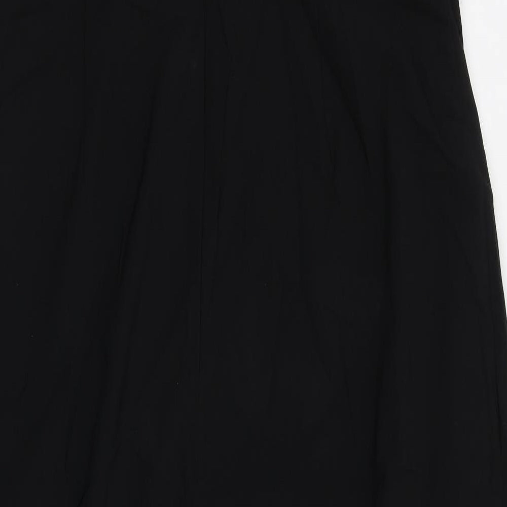 Marks and Spencer Womens Black Viscose A-Line Size 18 Off the Shoulder Zip
