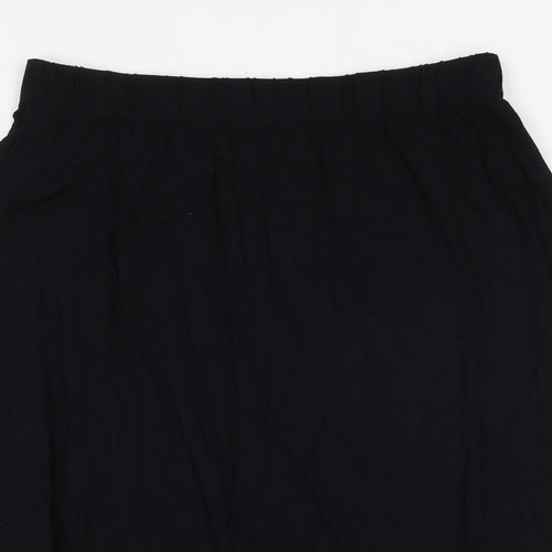 Marks and Spencer Womens Black Viscose Swing Skirt Size 16