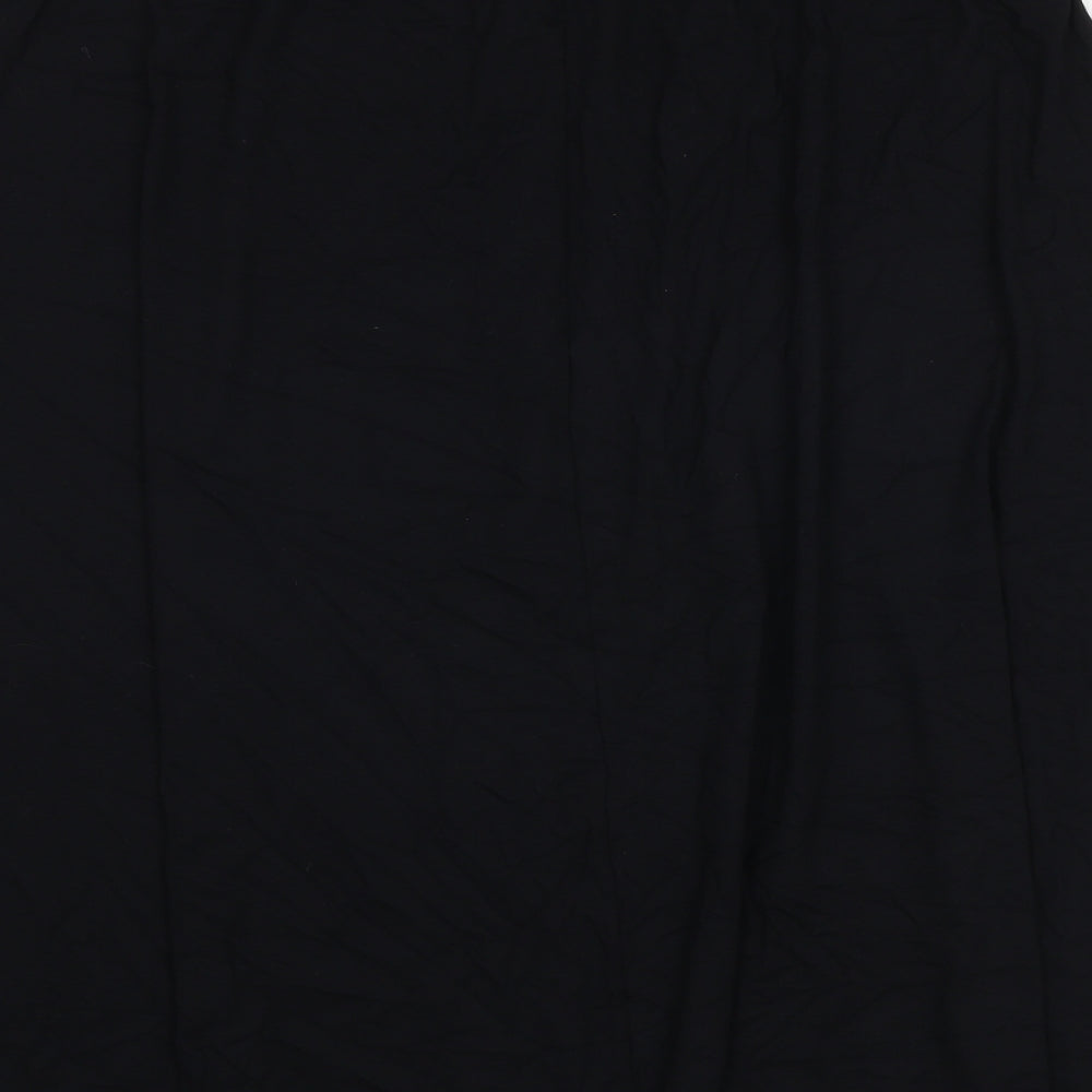 Marks and Spencer Womens Black Viscose Swing Skirt Size 16