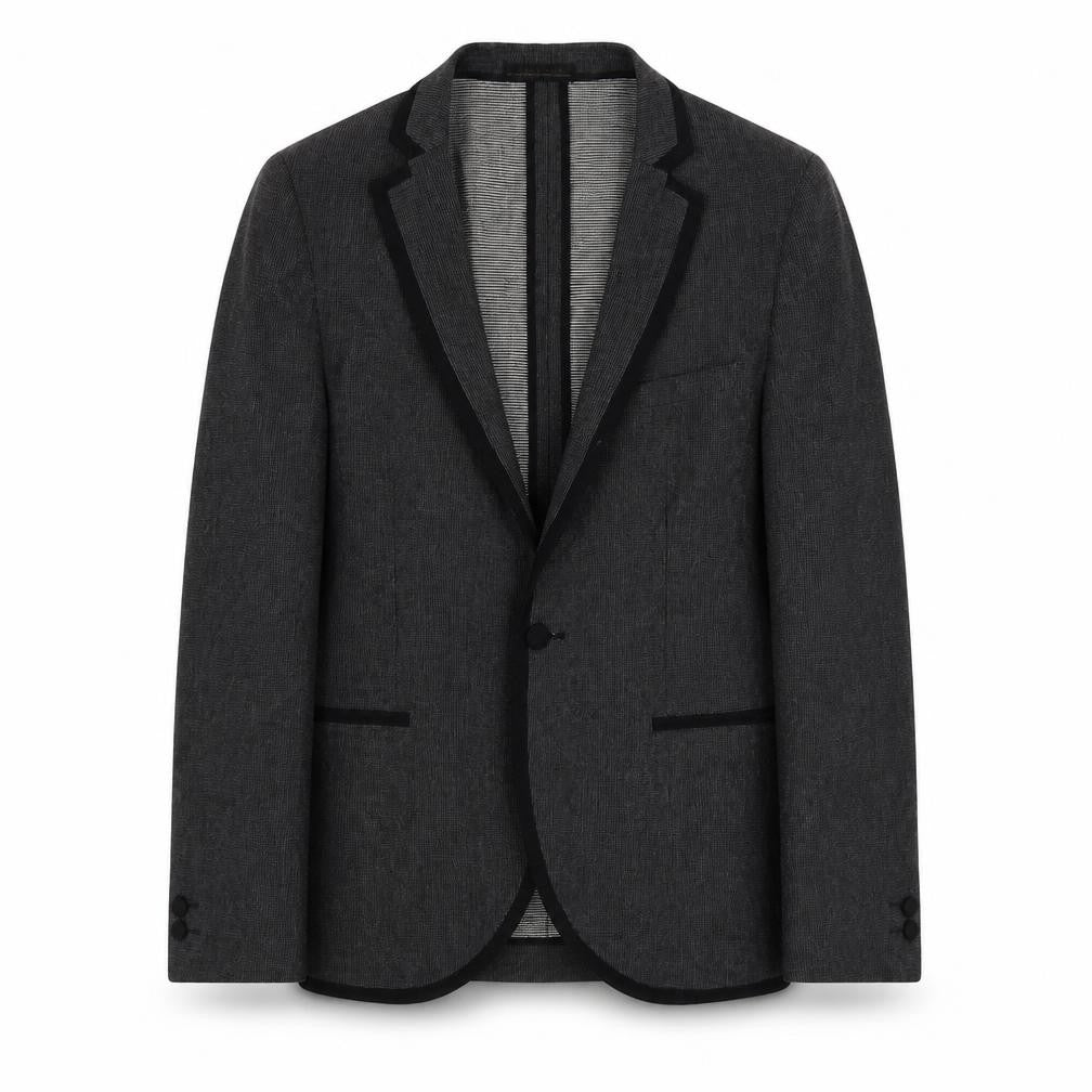 Front view of Zara men’s grey cotton jacket blazer, size 36, regular