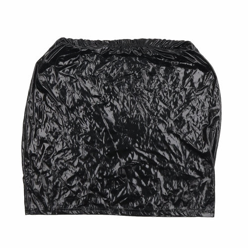 Boohoo Womens Black Polyurethane Straight & Pencil Skirt Size 14