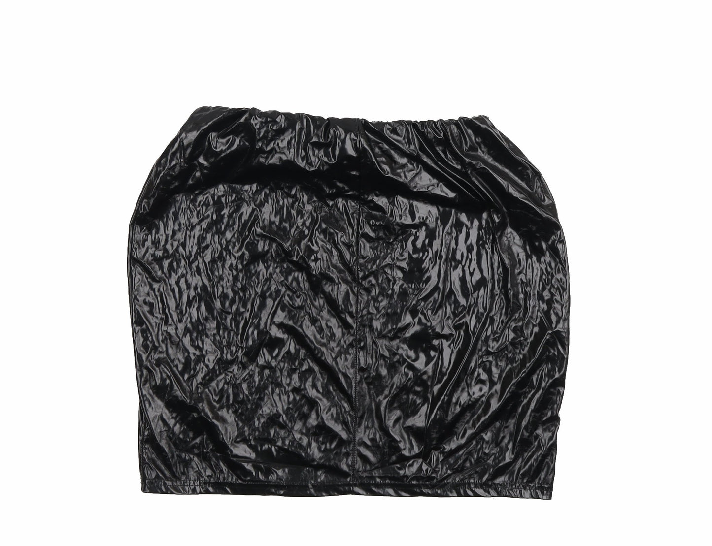 Boohoo Womens Black Polyurethane Straight & Pencil Skirt Size 14