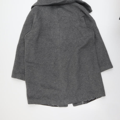 Phase Eight Womens Grey Overcoat Coat Size 12 Button