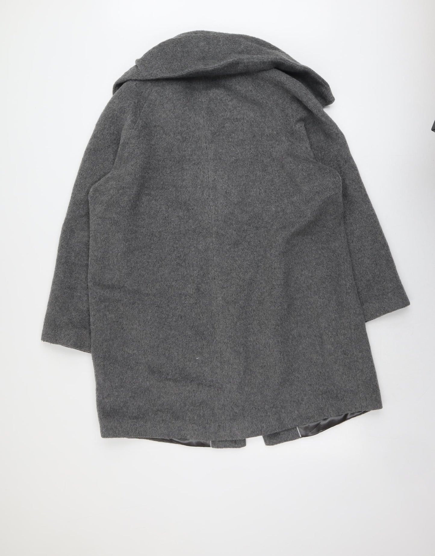 Phase Eight Womens Grey Overcoat Coat Size 12 Button
