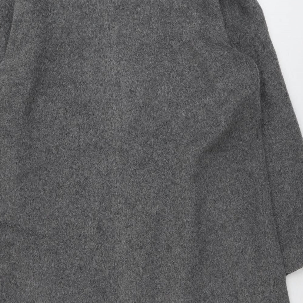 Phase Eight Womens Grey Overcoat Coat Size 12 Button