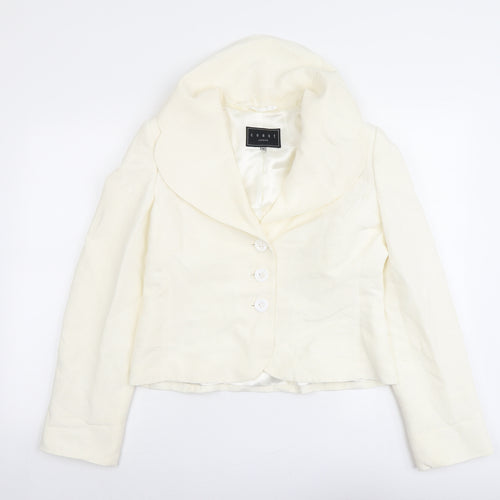 Coast Womens Ivory Jacket Size 14 Button