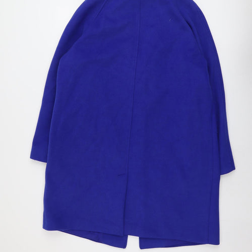Marks and Spencer Womens Blue Overcoat Coat Size 18 Button