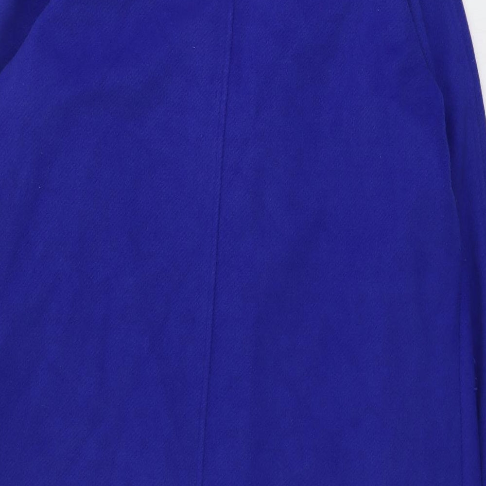 Marks and Spencer Womens Blue Overcoat Coat Size 18 Button
