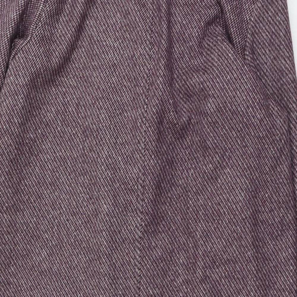 Per Una Womens Purple Geometric Pea Coat Coat Size 16 Button