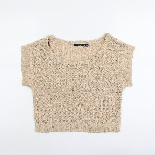 Sportsgirl Womens Beige Round Neck Acrylic Pullover Jumper Size S