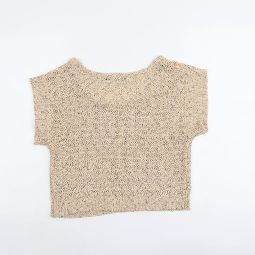 Sportsgirl Womens Beige Round Neck Acrylic Pullover Jumper Size S