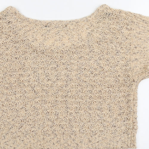 Sportsgirl Womens Beige Round Neck Acrylic Pullover Jumper Size S