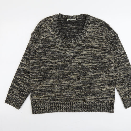 Marks and Spencer Womens Brown Round Neck Acrylic Pullover Jumper Size 8