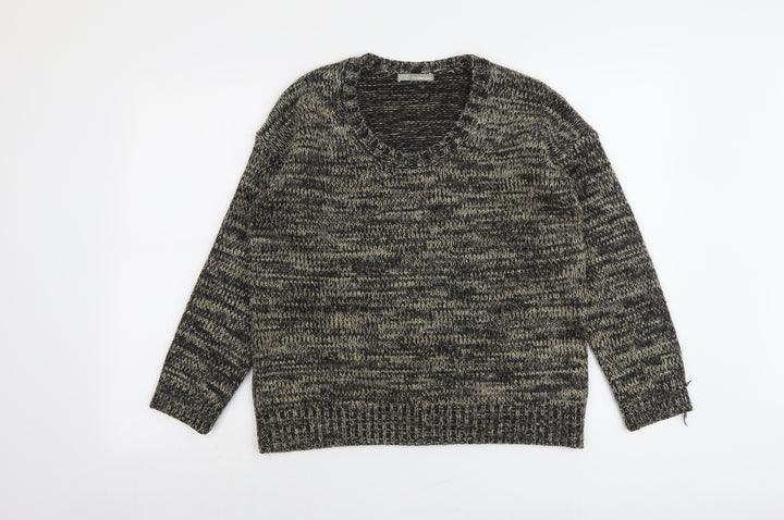 Marks and Spencer Womens Brown Round Neck Acrylic Pullover Jumper Size 8