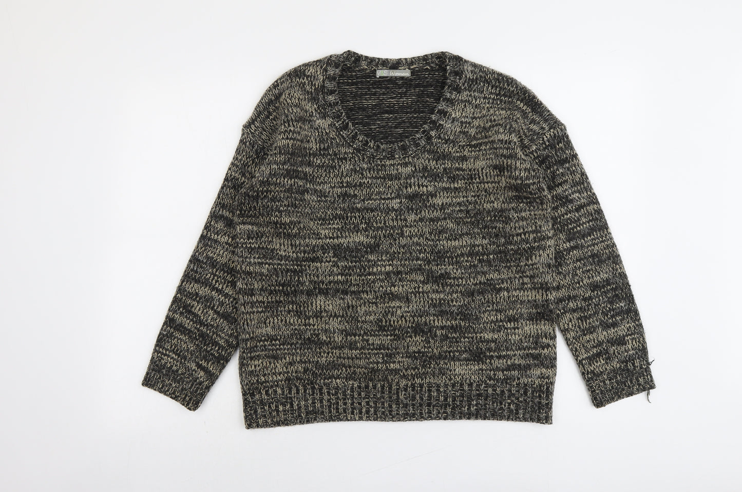Marks and Spencer Womens Brown Round Neck Acrylic Pullover Jumper Size 8
