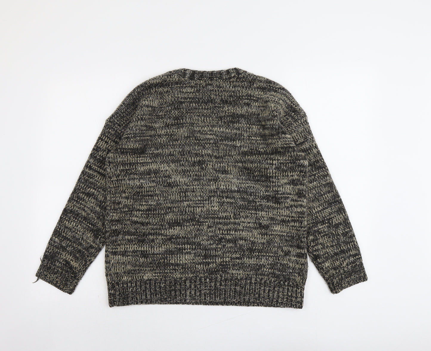 Marks and Spencer Womens Brown Round Neck Acrylic Pullover Jumper Size 8