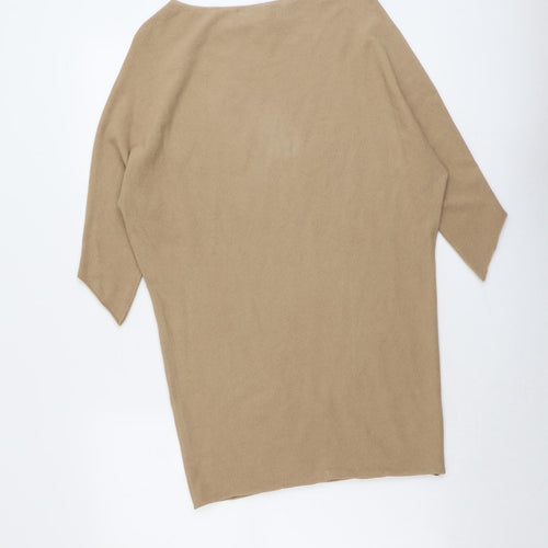 Lolitas&L Womens Beige Boat Neck Viscose Pullover Jumper Size L - Clown