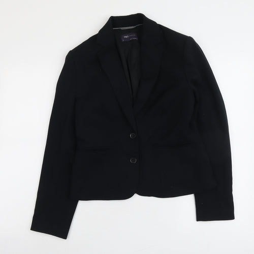 Marks and Spencer Womens Black Polyester Jacket Suit Jacket Size 10