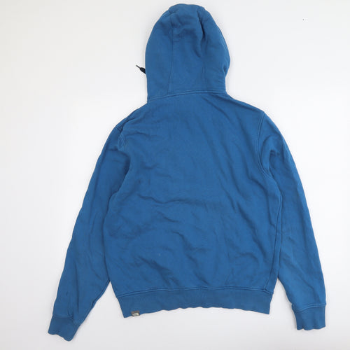 The North Face Mens Blue Cotton Pullover Hoodie Size M
