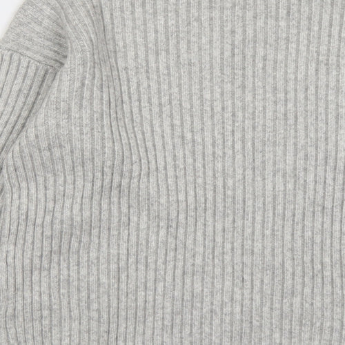 Marks and Spencer Womens Grey Round Neck Polyester Pullover Jumper Size M