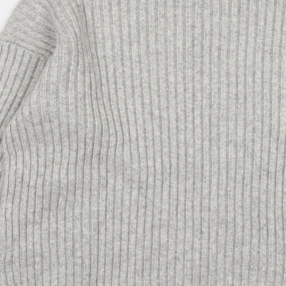 Marks and Spencer Womens Grey Round Neck Polyester Pullover Jumper Size M