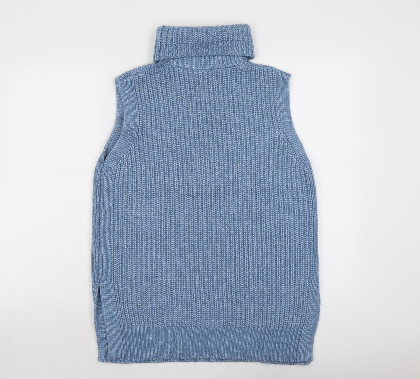 Marks and Spencer Womens Blue Roll Neck Polyester Pullover Jumper Size M