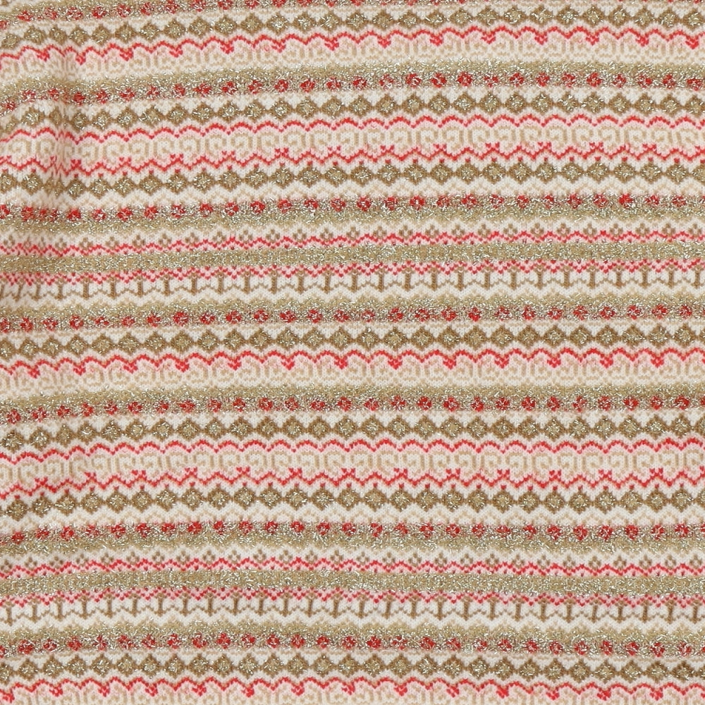Marks and Spencer Womens Multicoloured Round Neck Geometric Acrylic Pullover Jumper Size XL