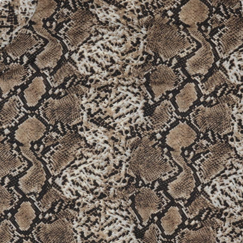 Vera & Lucy Womens Brown Animal Print Polyester Shirt Dress Size 10 Collared Button - Snakeskin Pattern