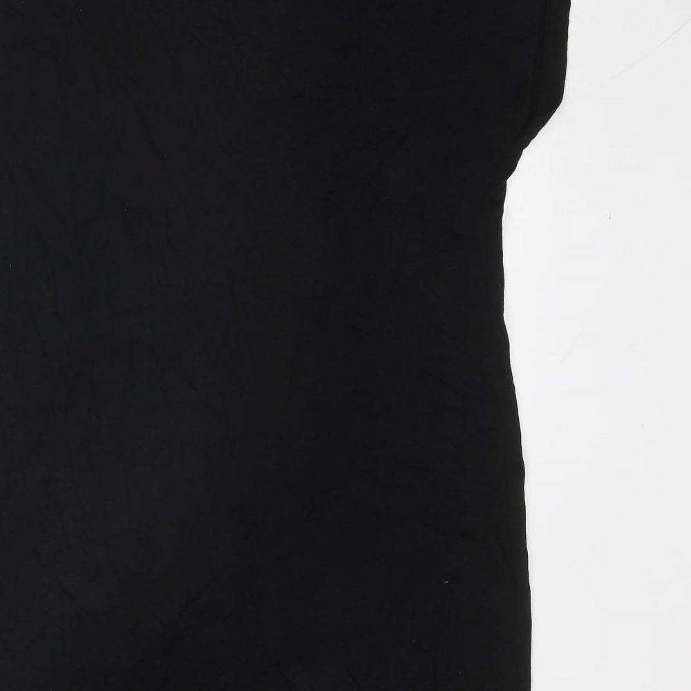 Butler & Wilson Womens Black Polyester Basic T-Shirt Size M Boat Neck - Cat