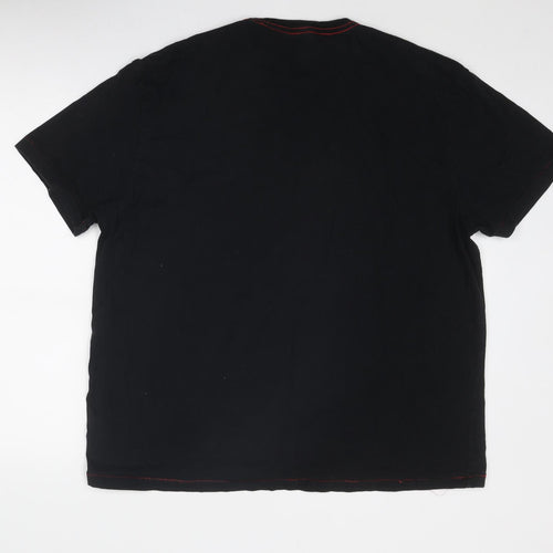 St Bernard Womens Black Cotton Basic T-Shirt Size 2XL Round Neck - Heavy Metal Rock