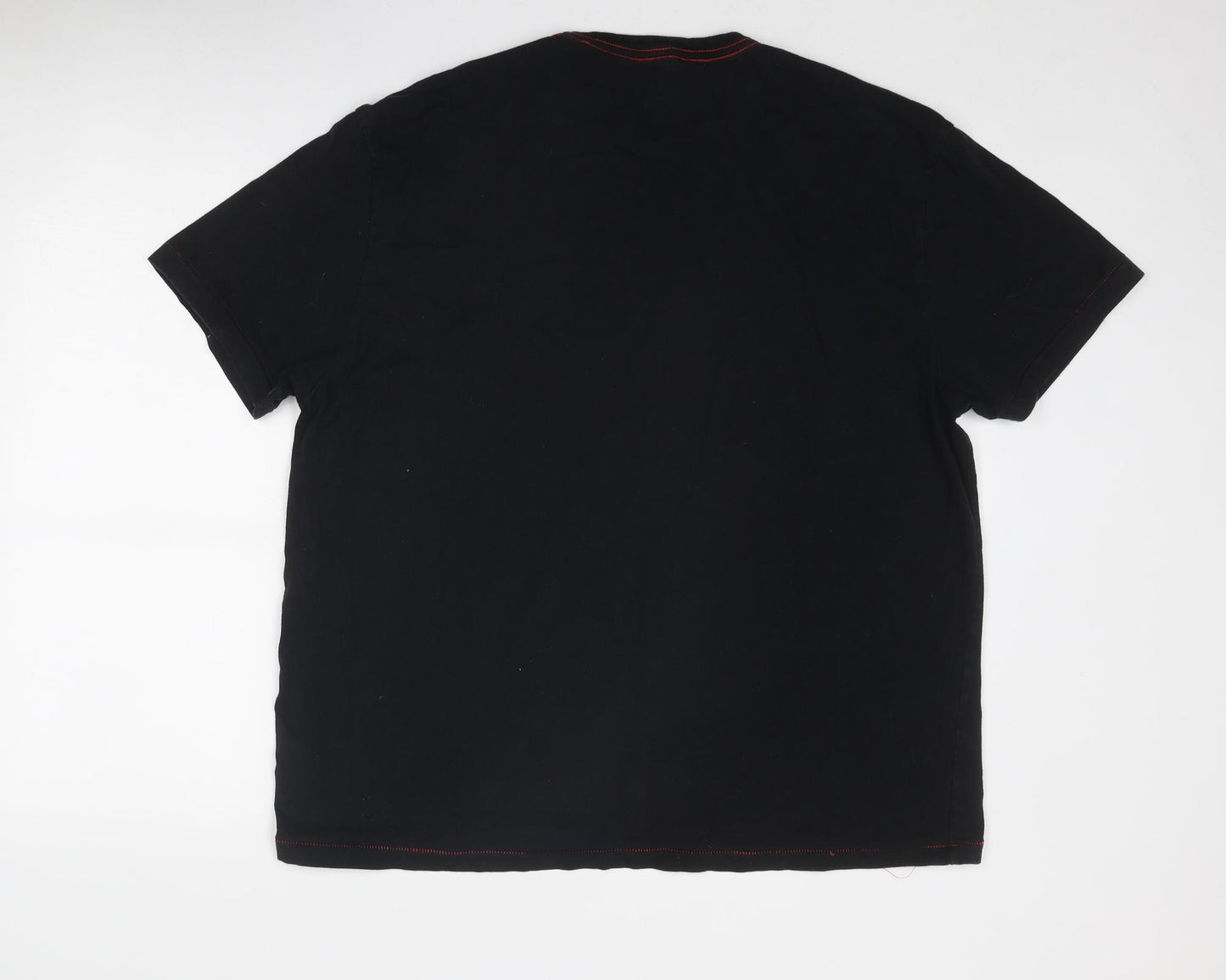 St Bernard Womens Black Cotton Basic T-Shirt Size 2XL Round Neck - Heavy Metal Rock
