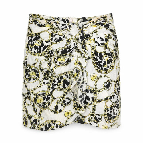 Topshop Womens Multicoloured Geometric Viscose A-Line Skirt Size 6 Zip