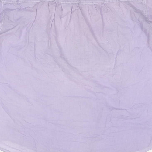Gap Womens Purple Cotton Basic Blouse Size S Round Neck