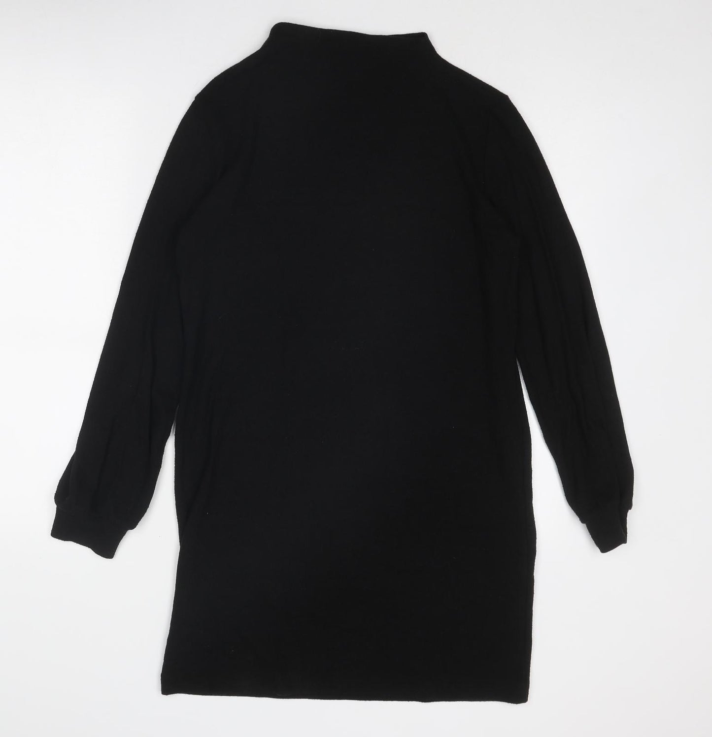 NEXT Womens Black Mock Neck Viscose Pullover Jumper Size 12