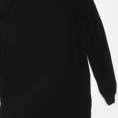 NEXT Womens Black Mock Neck Viscose Pullover Jumper Size 12