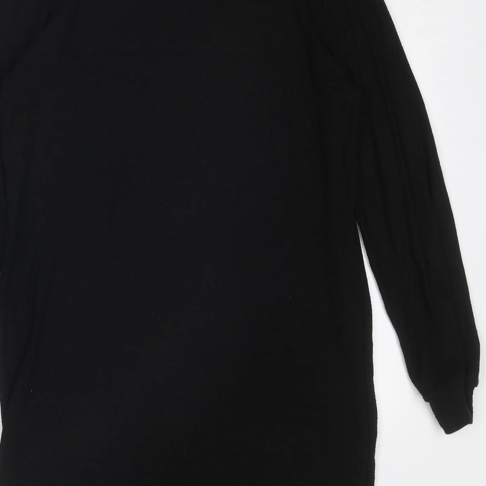 NEXT Womens Black Mock Neck Viscose Pullover Jumper Size 12