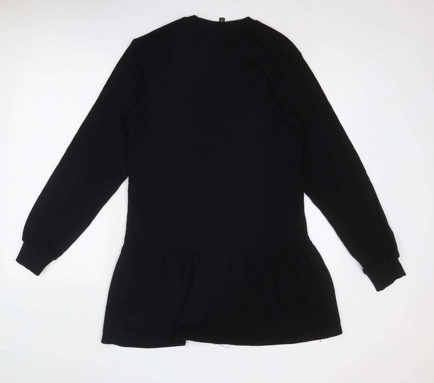 Divided by H&M Womens Black Cotton Jumper Dress Size XS Round Neck Pullover
