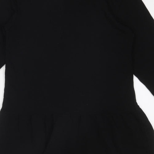 Divided by H&M Womens Black Cotton Jumper Dress Size XS Round Neck Pullover