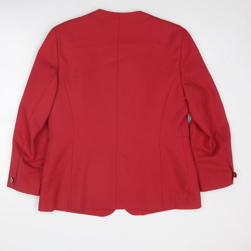 Eastex Womens Red Jacket Blazer Size 16 Button