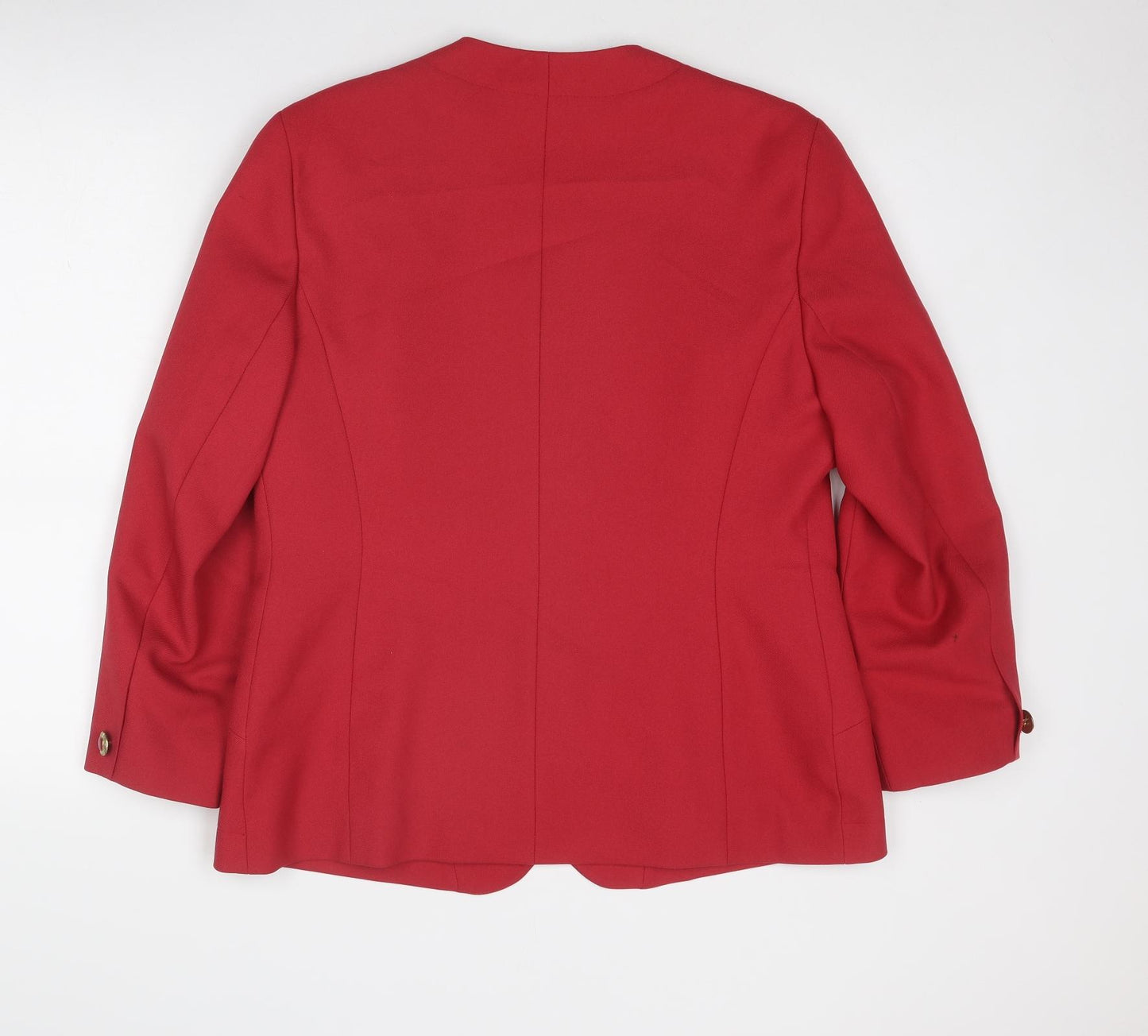 Eastex Womens Red Jacket Blazer Size 16 Button