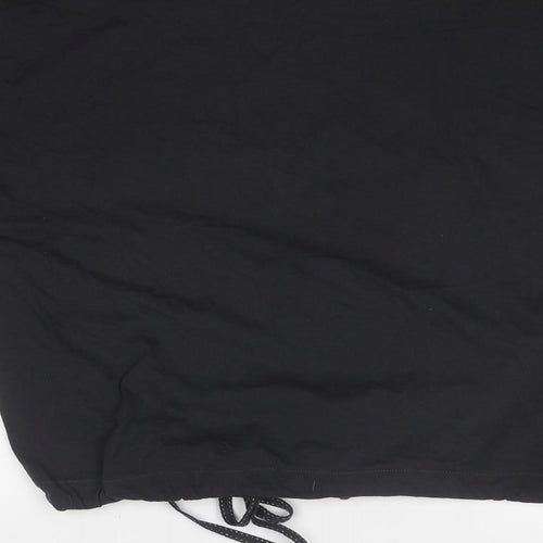 Marks and Spencer Womens Black Cotton Basic T-Shirt Size L Boat Neck - Disco Ho-Ho
