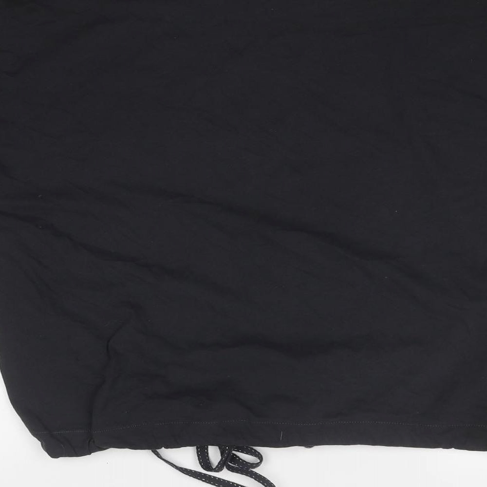Marks and Spencer Womens Black Cotton Basic T-Shirt Size L Boat Neck - Disco Ho-Ho